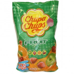 Chupa Chups Fruit Flavour Lolly Bag - Bulk Sweets (Pack of 120)